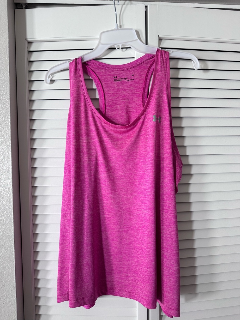 Under Armour Hot Pink Heather Racerback Training Tank